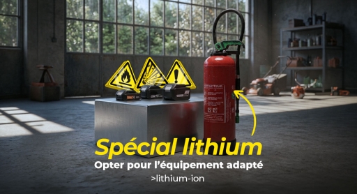 Extinction d'un feu lithium : utiliser le bon équipement